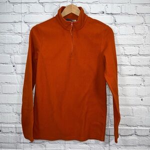Mountain Warehouse Fleece 1/4 Zip Pullover Jacket Sweater Womens XS Orange